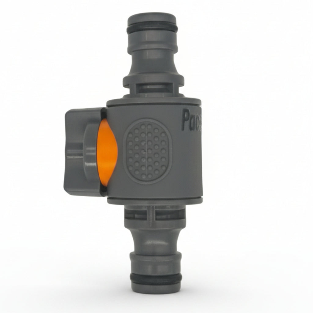 PacaTero Dual Male Hose Quick Connector with Built-in Shut-Off Valve – Leak-Proof & Easy Grip Design